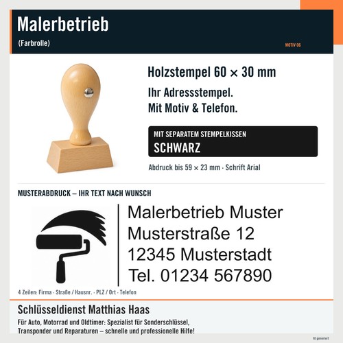 Holzstempel adressstempel - holzstempel,