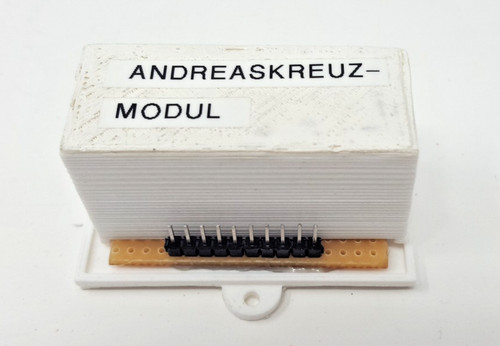 Bahnübergangs-Andreaskreuzmod