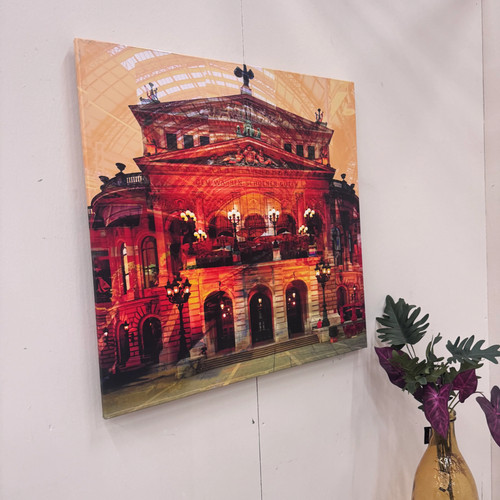 Wandbild 90x90 alte oper - wandbild,