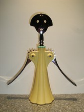 Schöner gebr. gelber Alessi Korkenzieher Flaschenöffner  A. Mendini 2003 ITALY