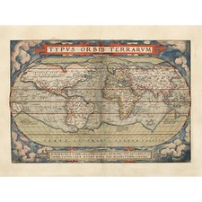 Karte Ortelius 1579 Welt Erde