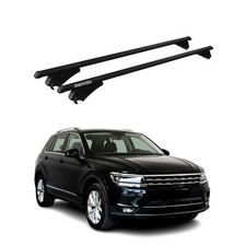 Menabo Grundträger Dachträger für VW Tiguan 2016-2024 ABE Aluminium Schwarz 2tlg