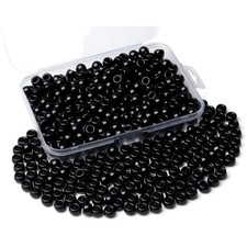 Schwarze Pony Beads 9mm Acryl