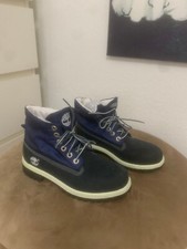 Timberland Damen Mädchen Unisex Leder Stiefel Boots Roll Top Blau Gr. 36,5 neuw.