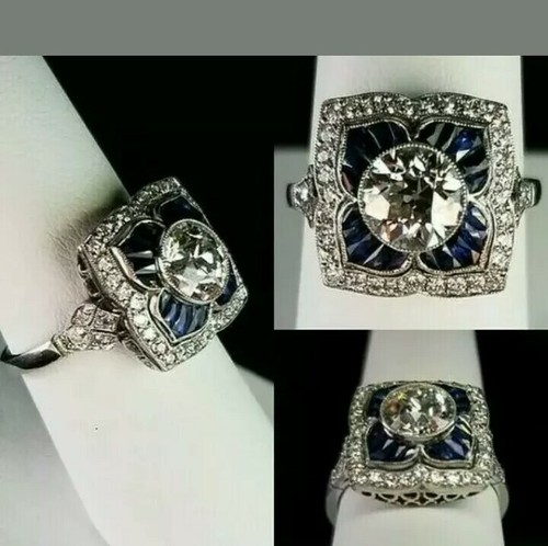 2ct moissanit blau saphir - moissanit,