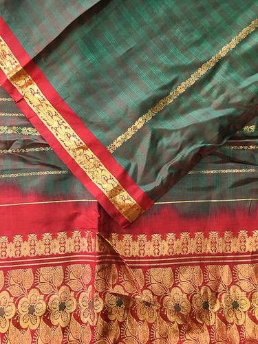 Vintage satin seide brokat - seide,