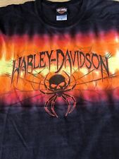Harley-Davidson T-Shirt, Spinne, Batik, Gr. M, House of Thunder, 2015 Mexico