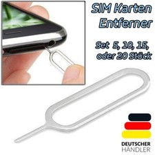 SIM Karten Slot Ejector Entferner PIN Nadel iPhone iPad Samsung Huawei Xiaomi.