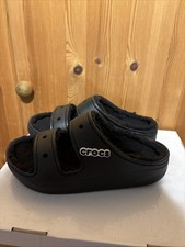 Crocs Sandale Gefüttert Schwarz / Weiß Gr. W8 38 39 „Nichtraucherhaushalt“
