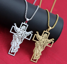 ✝️ Edelstahl Kreuz Kette