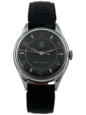 Herrenarmbanduhr Bifora Ancre Handaufzug schwarzes Ziffernblatt, funktioniert