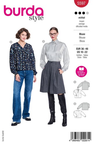 Schnittmuster damenbluse mit - damenbluse,