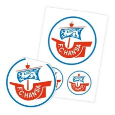 Wandtattoo FC Hansa Rostock aus Mecklenburg-Vorpommer- Hansa Logo Set - 50x70 cm