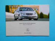 Prospekt / Preisliste - Mercedes W211 - E-Klasse / E55 AMG - Limousine - 10/04