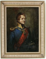 Portrait eines Adeligen aus dem Hause Wittelsbach Öl Mahagoni Ludwig I.?