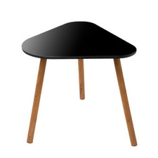 Holz Beistelltisch dreieckig schwarz - 43x38 cm -  Deko Sofa Tisch Blumen Hocker