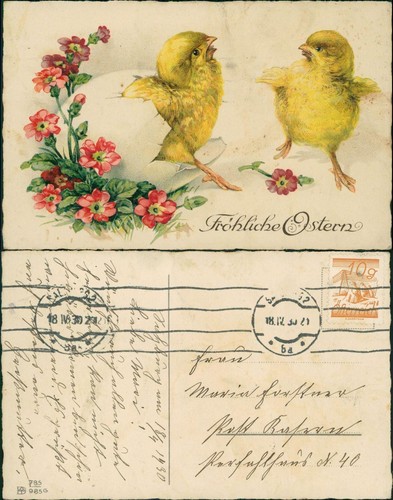 Ansichtskarte ostern easter - ansichtskarte,