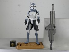9518 STAR WARS TCW CLONE COMMANDER WOLFFE PHASE II ARMOR CW17 100% COMPLETE