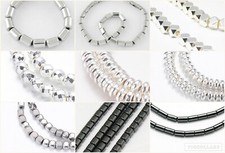 Perlen 3-6mm Spacer Scheiben Stäbchen silber black versch. Modelle