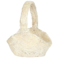 Streukörbchen Sisal für Blumenkinder creme Körbchen Hochzeit / Osterkörbchen