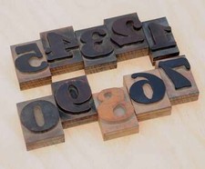 Zahlen 54mm holzlettern - 0-9,