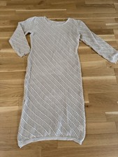 BEIGES Strickkleid Sommerkleid Tunika Partykleid Spitze Kleid Strandkleid 38/ M