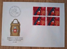 Schweiz Ersttagsbrief Feuerwehr Verband 1970 Ersttagsstempel