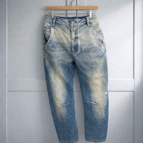 Damen jeans blau used straight - used,