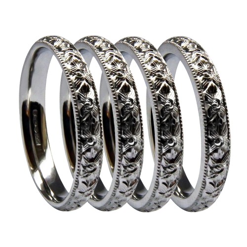 Hand graviert hochzeit ringe - hand,