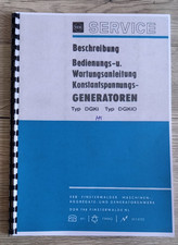 NVA /DDR VEM GENERATOREN DGKI UND DGKIO ,AGGREGAT,GAD 20 UND 4KVA ,NOTSTROM 