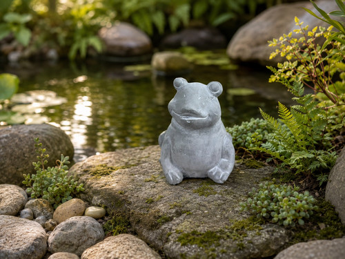 Frosch gartenfigur steinoptik - frosch,