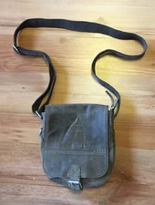 schöne Leder Umhängetasche, Schlammfarben Bull & Hunt Juist Sehr guter Zustand