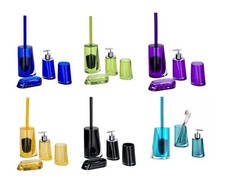 Bad Accessoires Zubehör Set "Paradise" Acryl WC Garnitur Seifenspender Becher