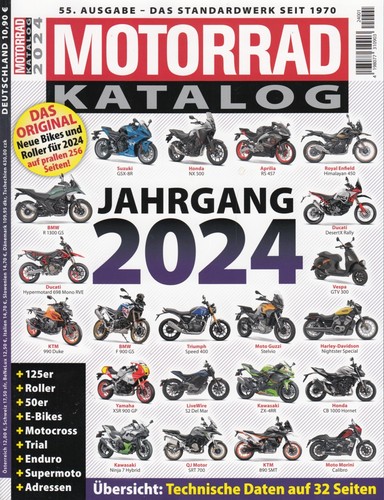 Motorrad katalog 2024 - 2024, neue