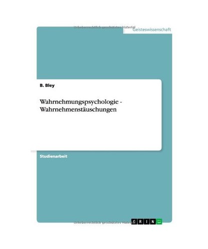 Wahrnehmungspsychologie - ,