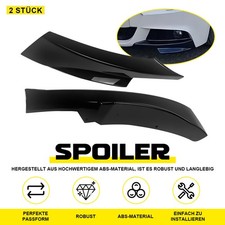 für BMW 3er E90 E91 08-12 LCI Frontspoiler Ecken Flaps Spoiler Schwarz Glanz 2x
