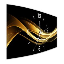 BM Wanduhr 50x25 cm leises Uhrwerk Funkwanduhr geräuschlos leise XXL 10102-1a WZ