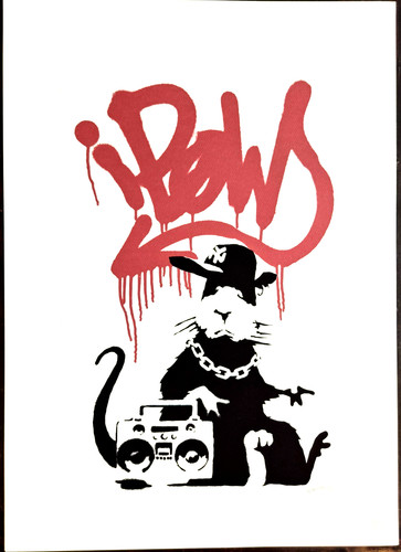 Lithographie banksy gangsta - -, "gangsta