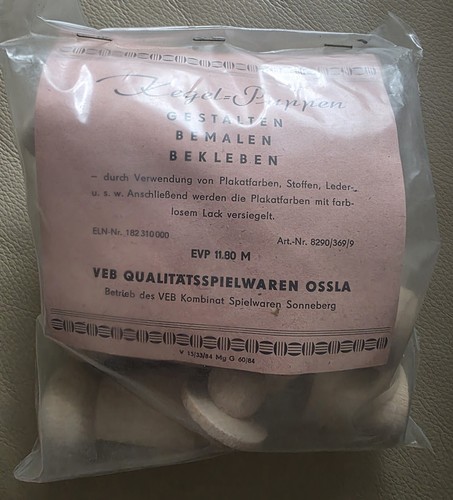 Ddr kegelpuppen holz veb - kegelpuppen,,