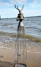 HIRSCHDAME Windlichtfigur