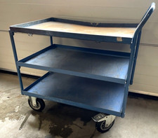 FETRA 4932 Tischwagen 1000 x 700 mm mit Stahlblech-Wannen 3 Etagen, Etagenwagen