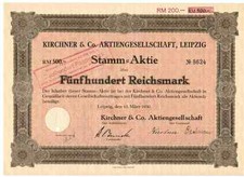 Kirchner & Co AG Leipzig  1930