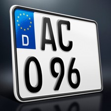 1 Kennzeichen | 210 x 130 mm | Motorrad | Roller | Leichtkraftrad | verkleinert