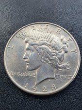 USA 1 Dollar 1928 S Peace Dollar Original 26,73 Gramm 38 mm Silber 1