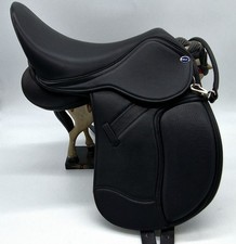 Ledersattel Schwarz Leder Sattel 14 15 Zoll + Kopfeisen Welsh Shetty Ponysattel