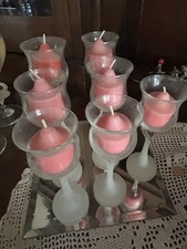 Partylite 3er Set Glas Leuchter Teelichthalter Votivkerzenhalter  TOP