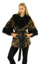 Leoparden Faux Fur  Pelzjacke