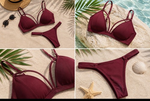 Damen bikini set - set, bordeaux