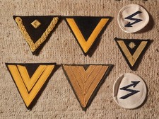7 Stück Ärmelabzeichen Konvolut Kriegsmarine Original 2.WK