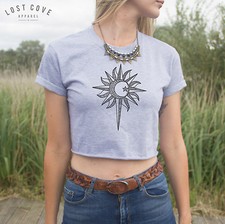 * Boho großes Sonne Crop Top